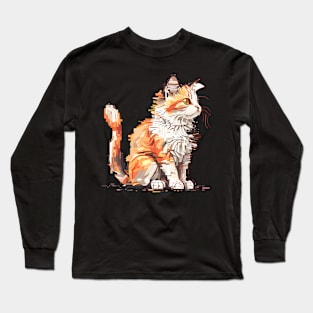 Lady Cat Pixel - Love Cats Long Sleeve T-Shirt